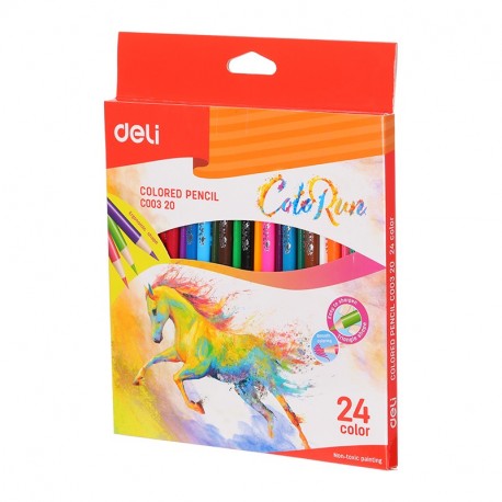 Creioane colorate 24  culori Deli Colorun