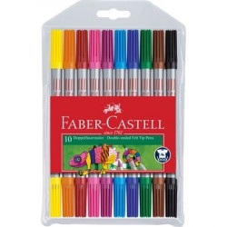 Carioca 10 culori, 2 capete Faber-Castell