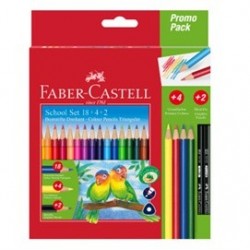 Creioane Colorate Triunghiulare 18+4+2 Faber-Castell