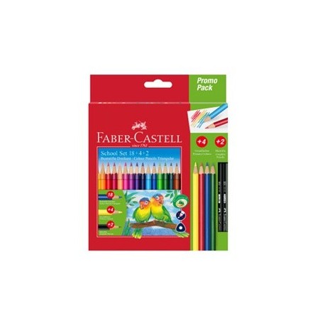 Creioane Colorate Triunghiulare 18+4+2 Faber-Castell