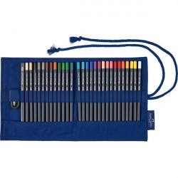 Rollup 27 Creioane Colorate Goldfaber si Accesorii Faber-Castell