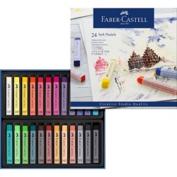 Creioane Pastel Soft 24 culori Faber-Castell
