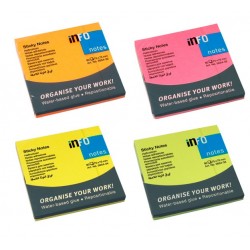 Notes autoadeziv 76x76mm 80 file/set neon Info Notes