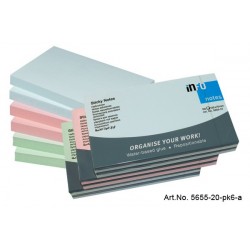 Notes adeziv 75x125mm pastel asortat 100 file Info Notes