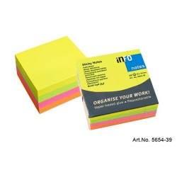 Notes adeziv 75x75mm 4 culori neon 320 file Info Notes