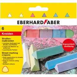 Creta asfalt 6 culori triunghiulare Eberhard Faber