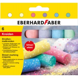 Creta asfalt 6 culori glitter Eberhard Faber