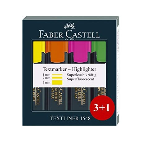 Set 3+1 textmarker 1548 Faber-Castell
