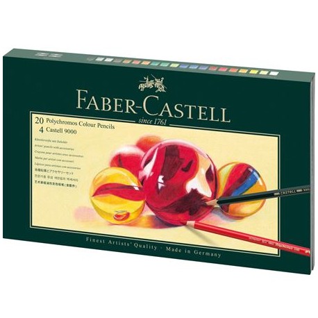 Set cadou 20 creioane colorate Polychromos Faber-Castell