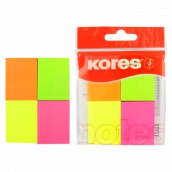 Notes adeziv 40x50mm culori neon Kores