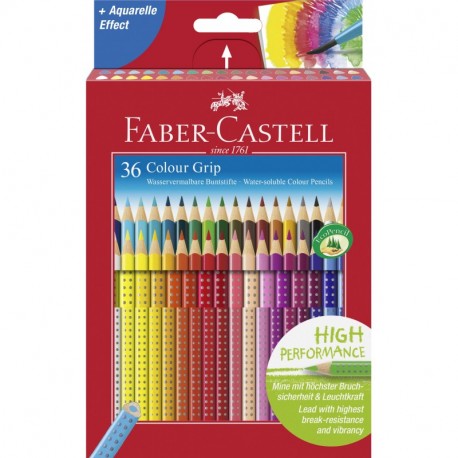 Creioane colorate 36 culori Grip 2001 Faber-Castell