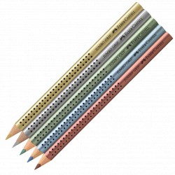 Creioane colorate Metalizat Grip Faber-Castell