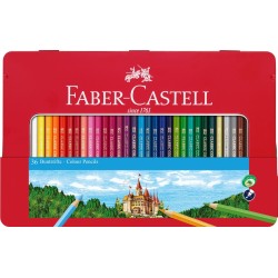 Creioane Colorate 36 Culori Cutie Metal Faber-Castell