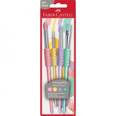 Set 4 Pensule Soft Touch Pastel Faber-Castell