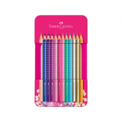 Set cadou 12 creioane colorate Sparkle Faber-Castell