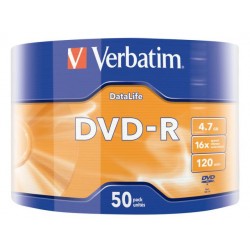 VERBATIM DVD-R DATALIFE 16X 4.7GB SHRINK 50