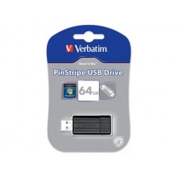 Stick USB 64GB 2.0 Pinstripe Verbatim