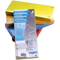Separatoare carton pentru biblioraft, 180 g/mp, 105 x 240 mm, 100/set, KANGARO