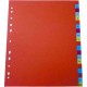 Index plastic color, numeric 1-12, extra wide, A4+, 125 microni, Optima