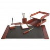 Set de birou din lemn 7 piese bordo