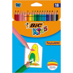 Creioane colorate 18 culori Bic Tropicolors