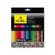 Creioane colorate lemn negru 24 culori Adel