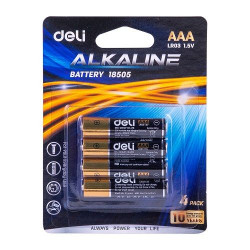 Baterii alcaline R3 AAA 4/set Deli