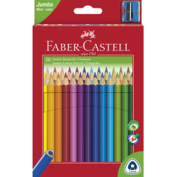 Creioane colorate 30 culori Jumbo Faber-Castell