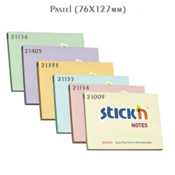 Notes autoadeziv 76x127mm 100 file pastel Stick'n