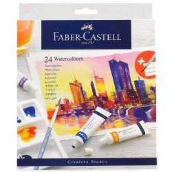 Tempera Acuarele 24 culori + paleta Faber-Castell