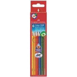 Creioane colorate 6 culori Grip 2001 Faber-Castell