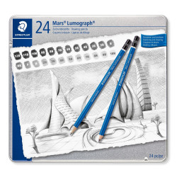 Set 24 creioane grafit Staedtler Lumograph