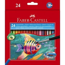 Creioane colorate 24 culori Acuarela Faber-Castell