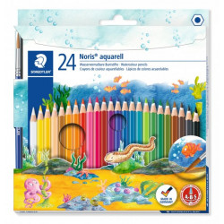 Creioane colorate 24 culori Noris Aquarell