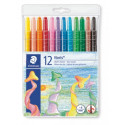Creioane cerate retractabile 12 culori Staedtler Noris Club