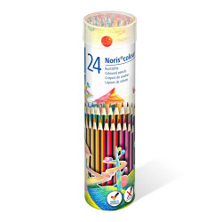 Creioane colorate 24 culori tub metal Staedtler Noris Wopex