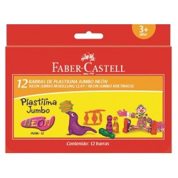 Plastilina 12 culori neon Faber-Castell