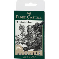 Pitt Artist Pen Set 8 buc Faber-Castell