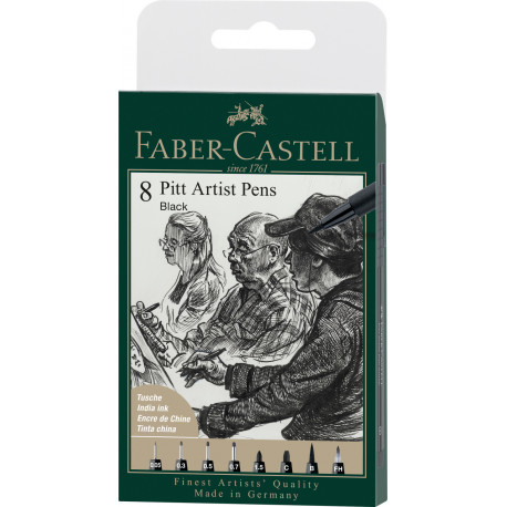 Pitt Artist Pen Set 8 buc Faber-Castell