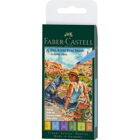 Pitt Artist Pen Set 6 Buc Vara Faber-Castell