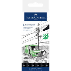 Liner Eco Pigment 6 buc/set Faber-Castell