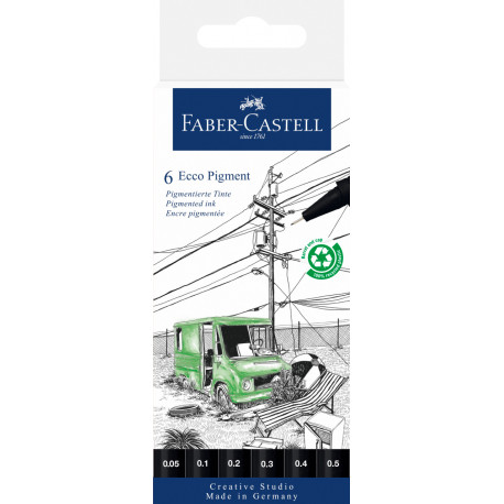 Liner Eco Pigment 6buc/set Faber-Castell