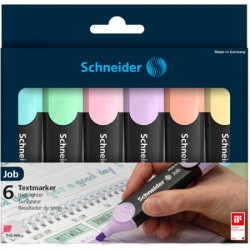 Set 6 textmarker Pastel Schneider Job