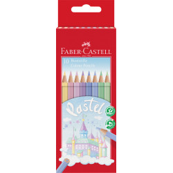 Creioane colorate 10 culori Pastel Faber-Castell