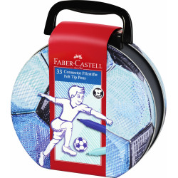 Carioci 33 culori Fotbal Connector Faber-Castell