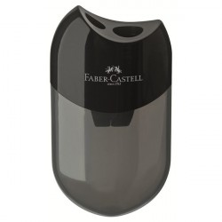 Ascutitoare plastic dubla cu container Faber-Castell
