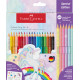 Creioane colorate 18+6 culori Grip 2001 Faber-Castell