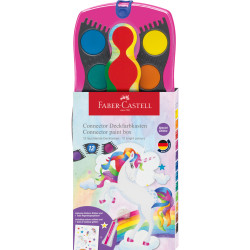 Acuarele 12 culori Connector Unicorn Faber-Castell