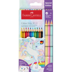 Creioane colorate 10+3 culori Grip 2001 Unicorn Faber-Castell
