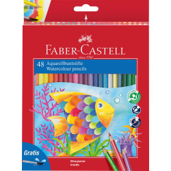 Creioane colorate 48 culori Acuarela Faber-Castell